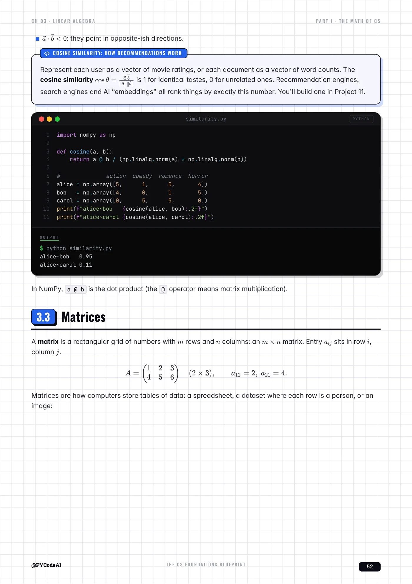 Linear algebra page